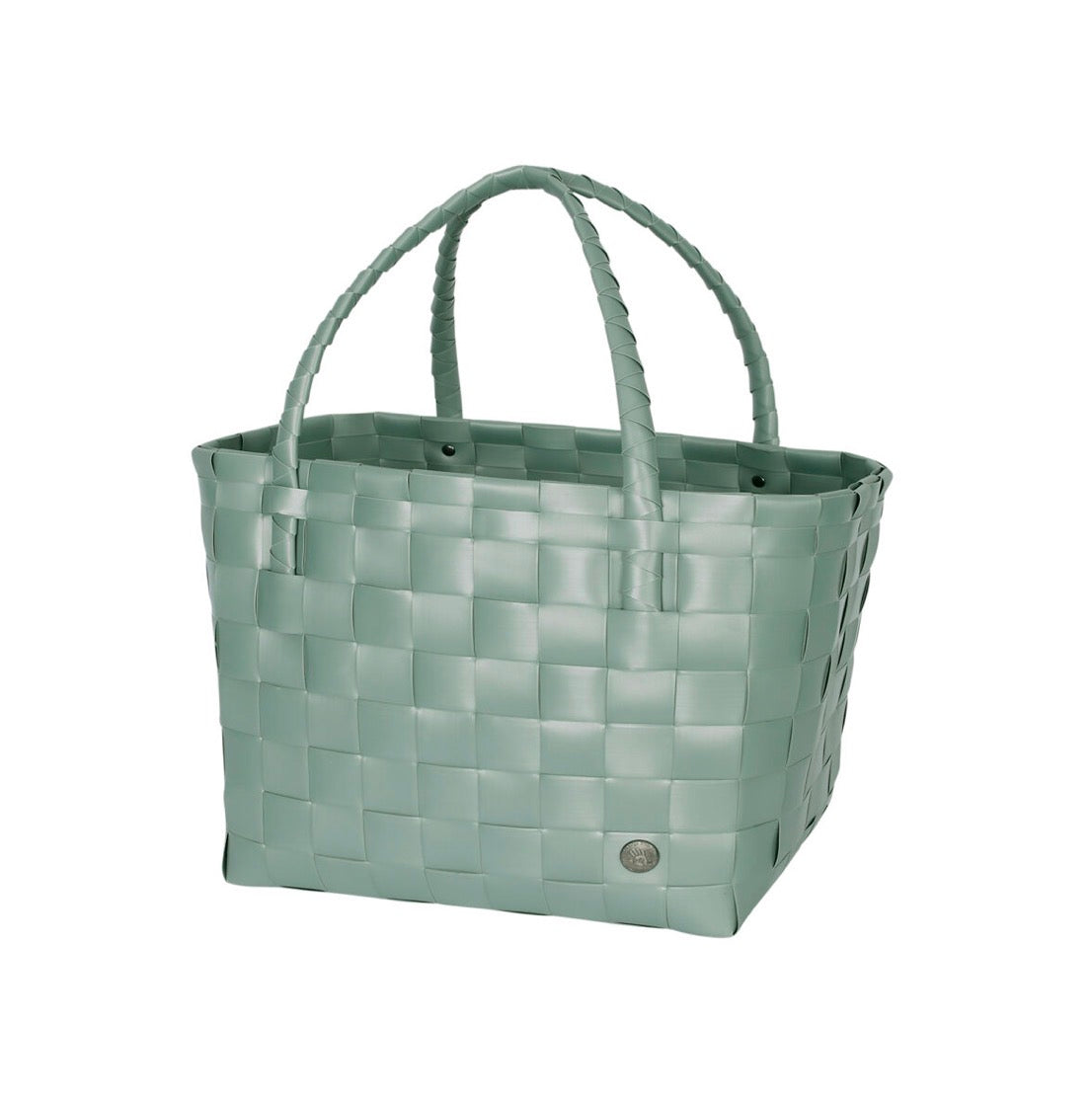 Paris Shopper – håndlaget shopperveske i resirkulert plast. Sage green. I butikk fra 10. juni