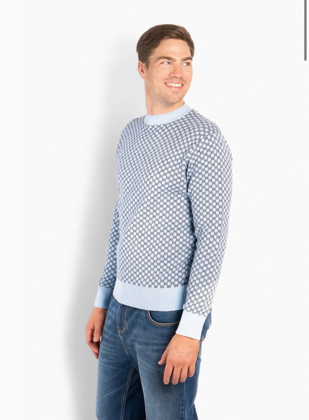 Kris Knit Herregenser – Lyseblå HÉST
