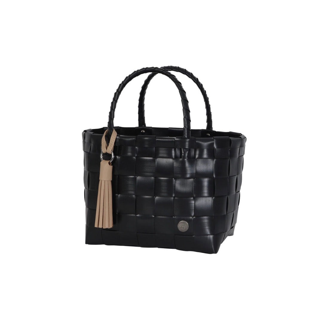 Mini Paris – håndlaget mini shopper i resirkulert plast. Black. I butikken fra 10. juni