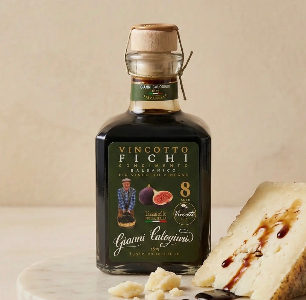 8 år lagret fikenbalsamico fra Puglia. Sendes fra Italia 22. juli. Kan bestilles nå.