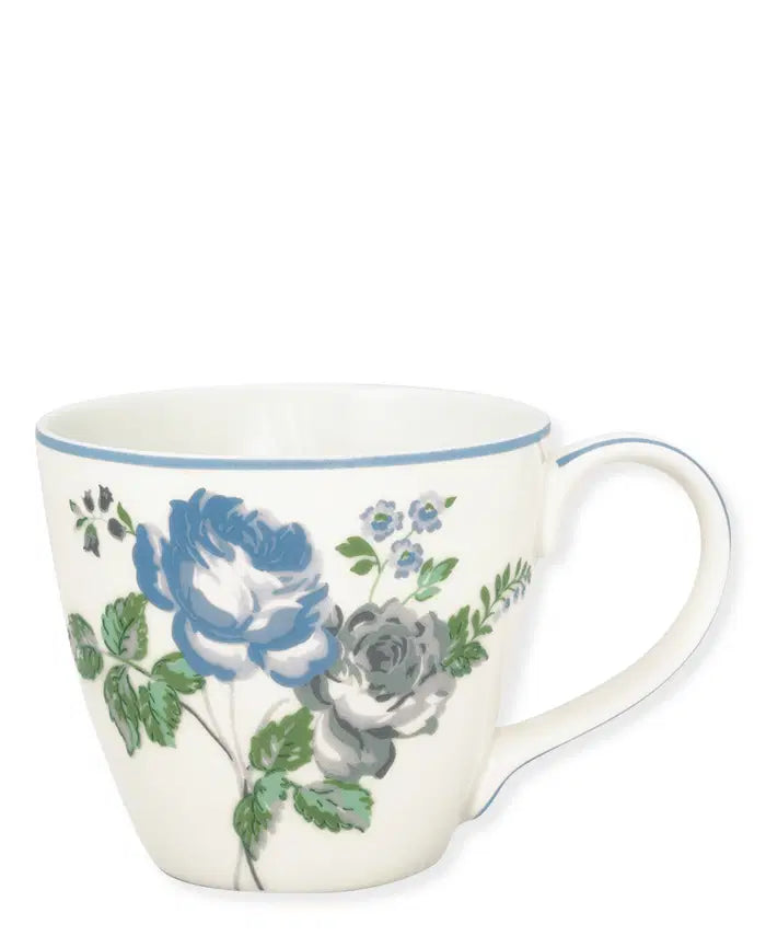 GreenGate Celestine krus – hvitt krus med blomster 35 cl