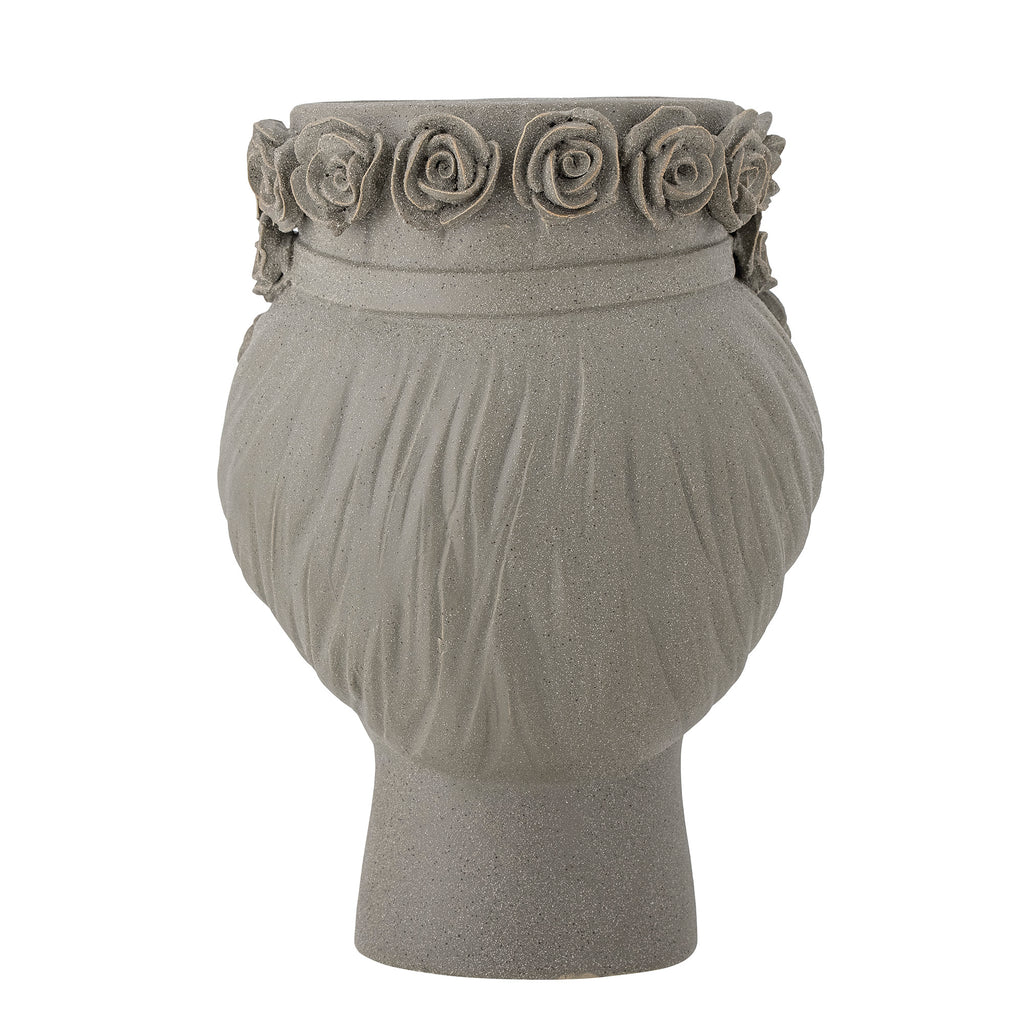 Akira vase i grått stentøy – kunstnerisk og elegant designvase fra Bloomingville