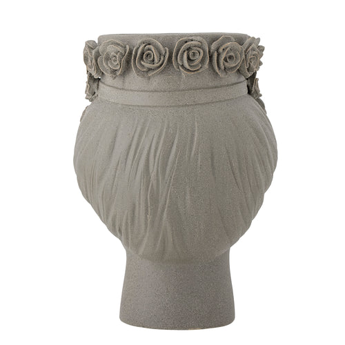 Akira vase i grått stentøy – kunstnerisk og elegant designvase fra Bloomingville
