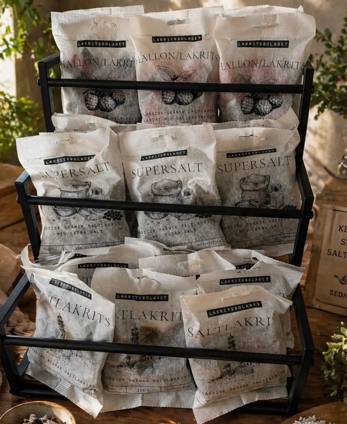 Supersalt – Ekstra salt lakris. Sendes fra Sverige 2. juli. Kan bestilles nå.