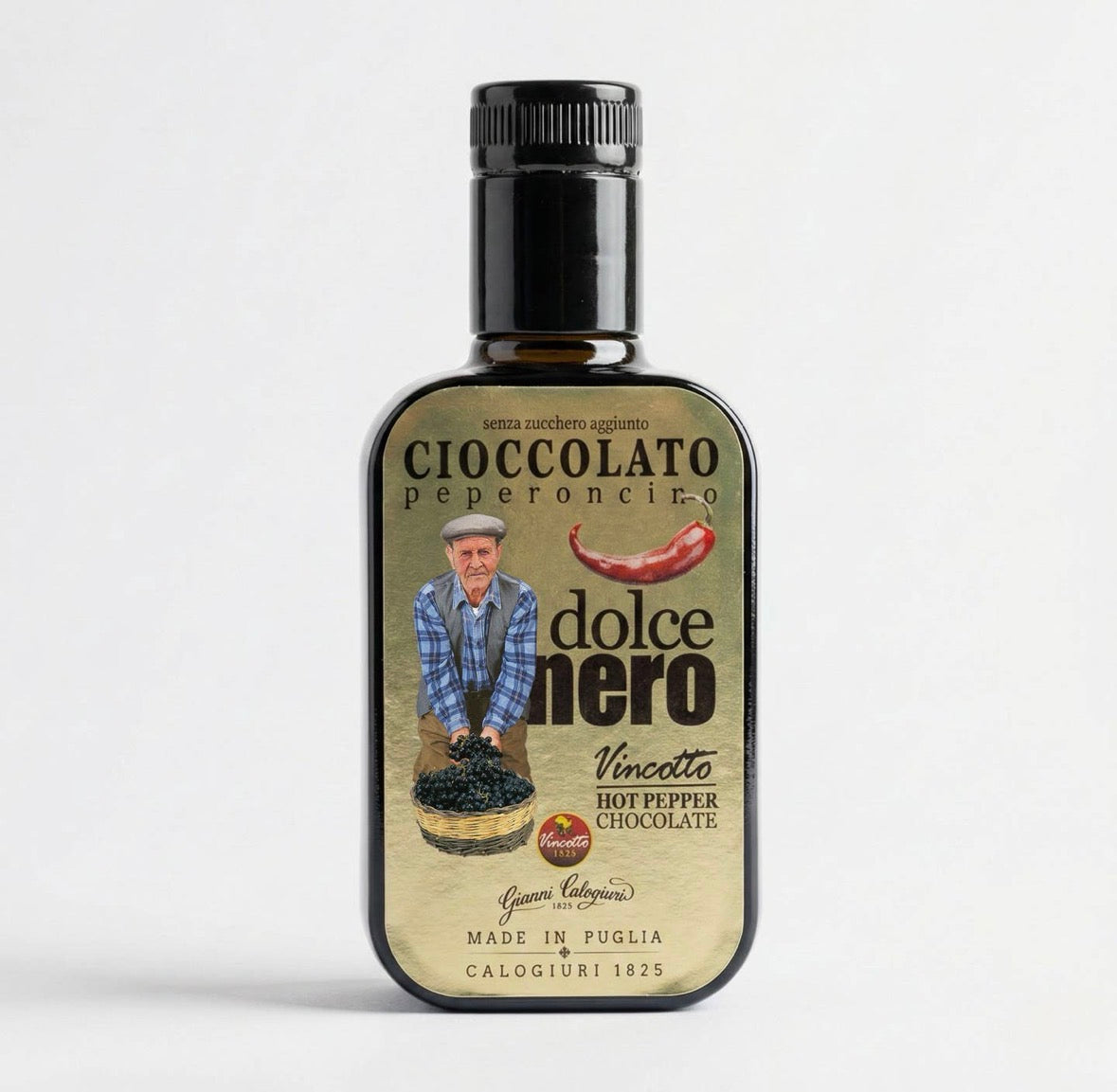 Dolcenero med chili – Vincotto, mørk sjokolade og et hint av varme. Sendes fra Italia 22. juli. Kan bestilles nå.