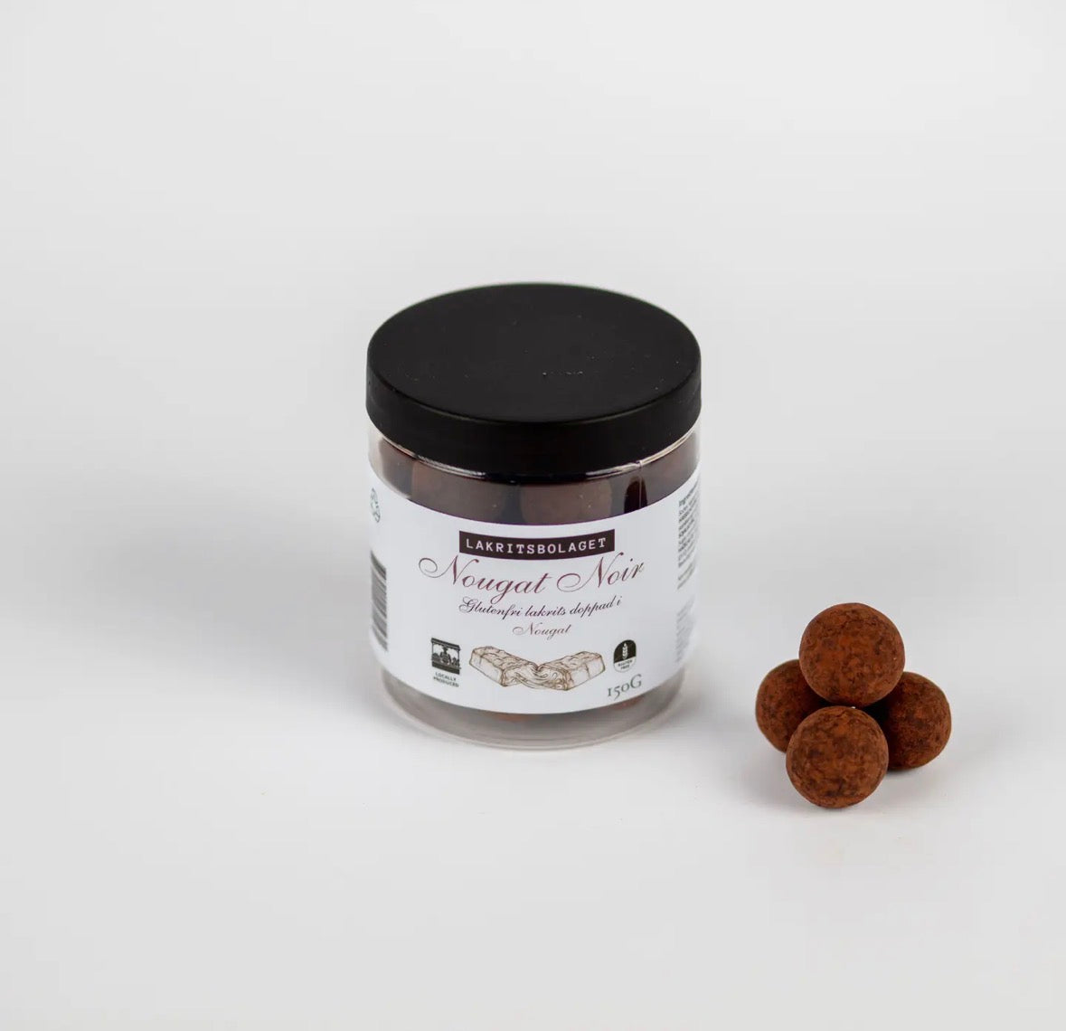 Lakris med nougat & kakao – Nougat Noir. Sendes fra Sverige 2 juli. Kan bestilles nå.