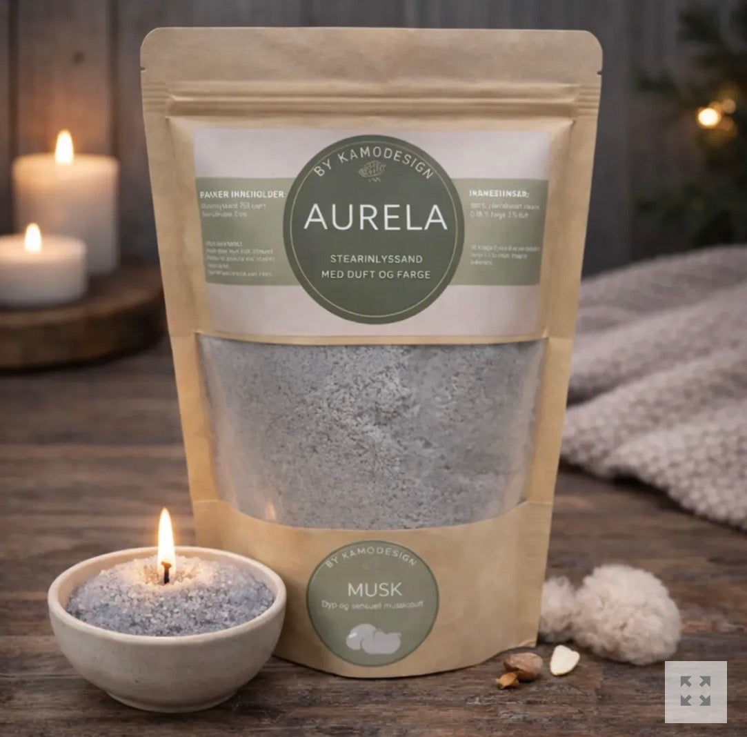 Aurelia stearinlyssand musk - 3 veker følger med
