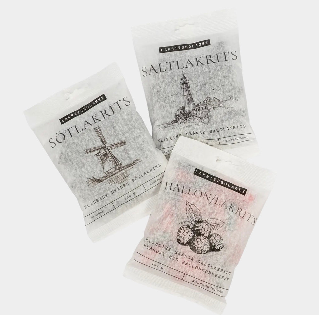 Premium Bringebær & Salt Lakris. Sendes fra Sverige 2. juli. Kan bestilles nå.