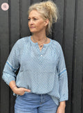 Gry bluse – Sea Blue