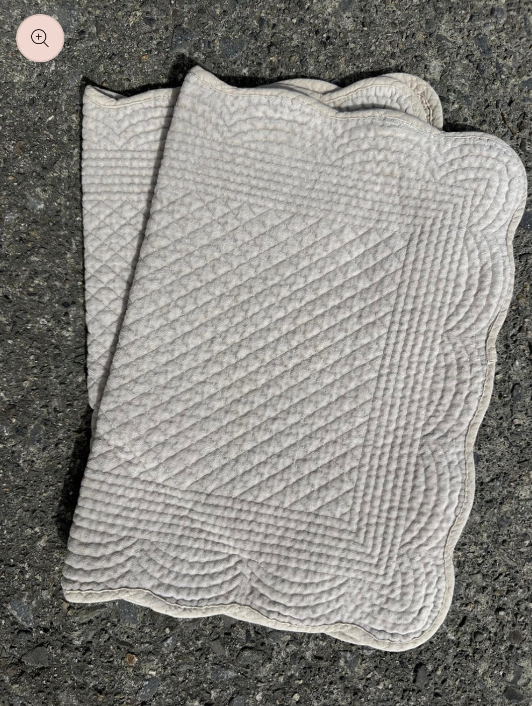 Spisebrikke velur 35x50 cm Grey beige