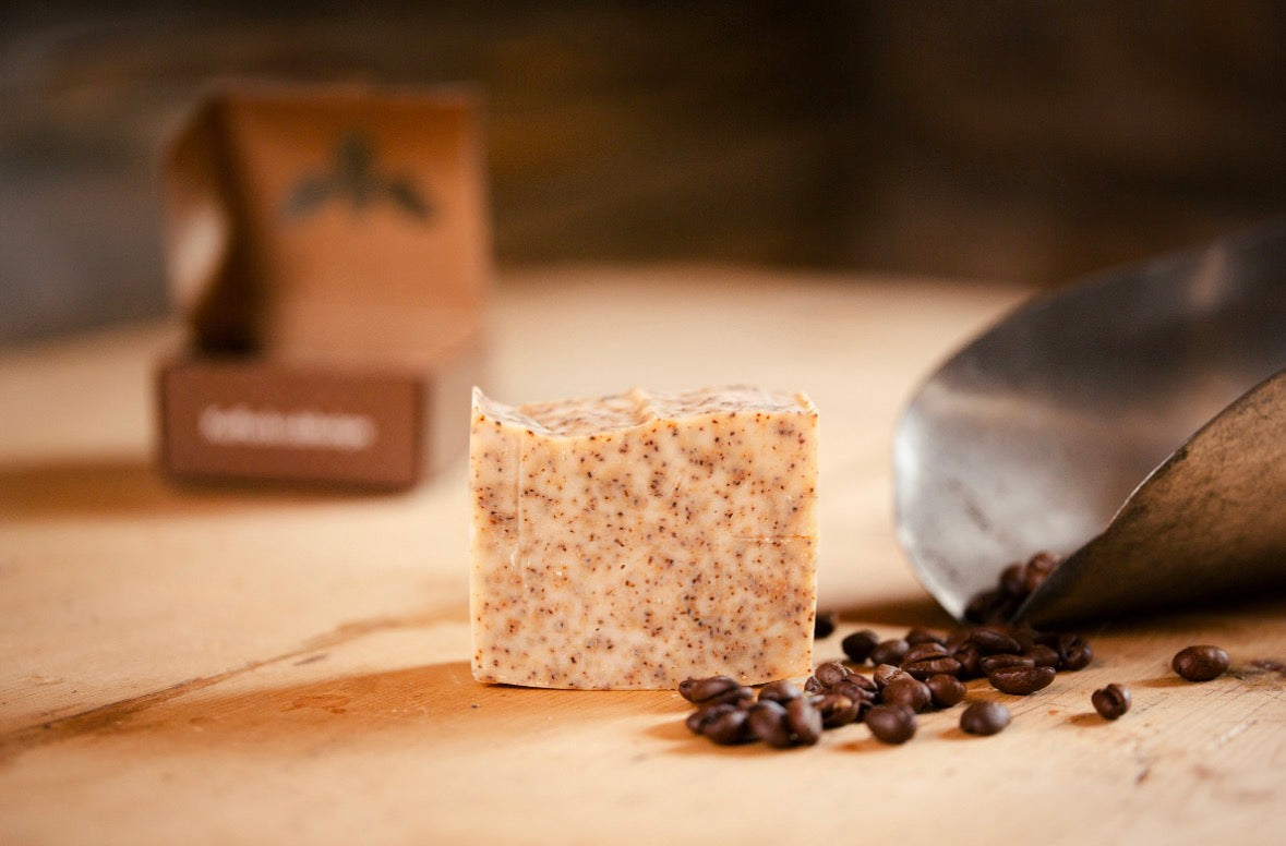 Kaffeskrubb, heimelaga såpe