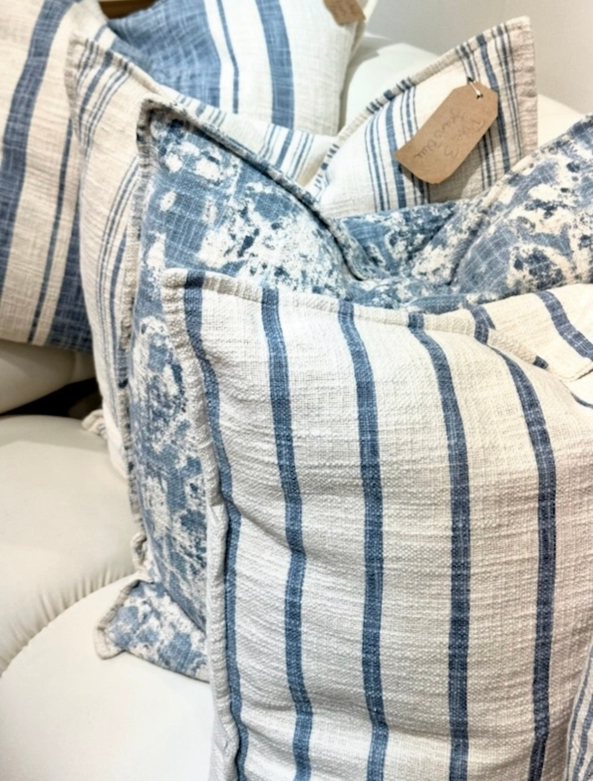 PUTETREKK COVER TINDE JEANSBLUE 60X60CM BOMULL. Pute nummer 1 på bildet.