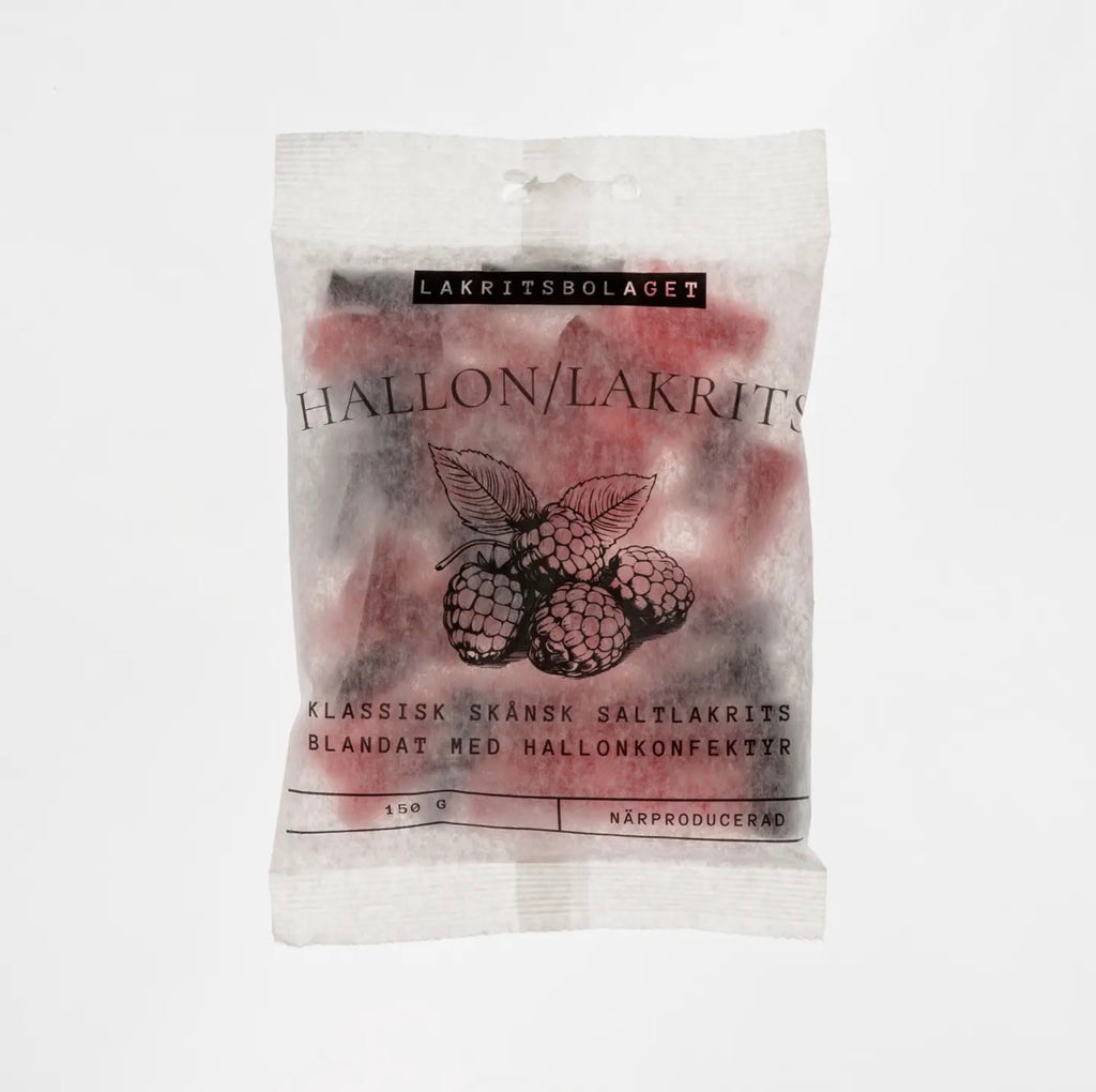 Premium Bringebær & Salt Lakris. Sendes fra Sverige 2. juli. Kan bestilles nå.