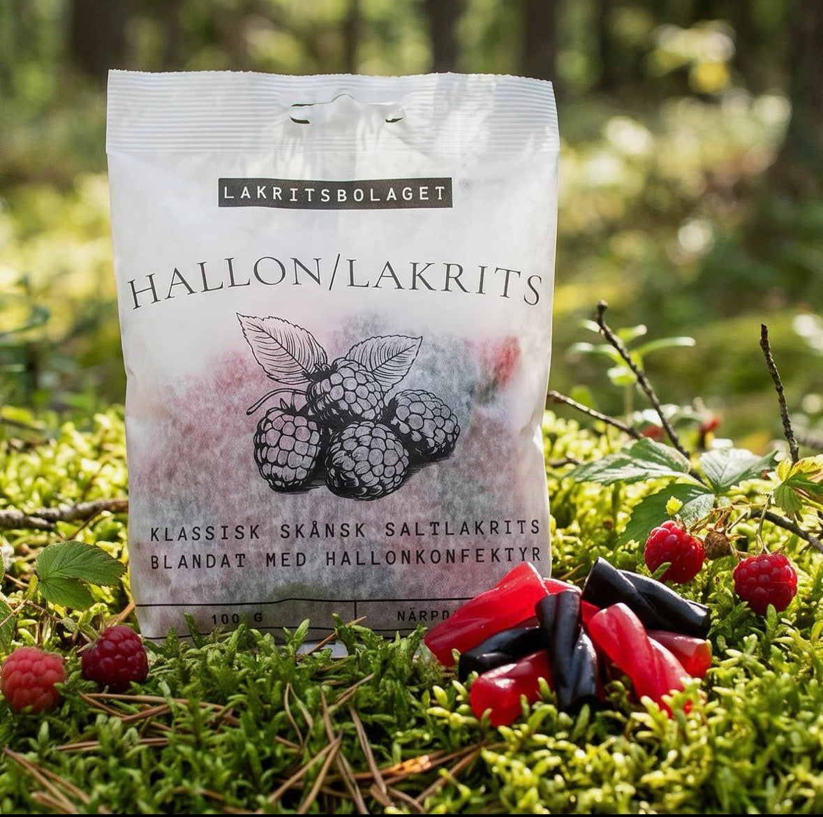 Premium Bringebær & Salt Lakris. Sendes fra Sverige 2. juli. Kan bestilles nå.