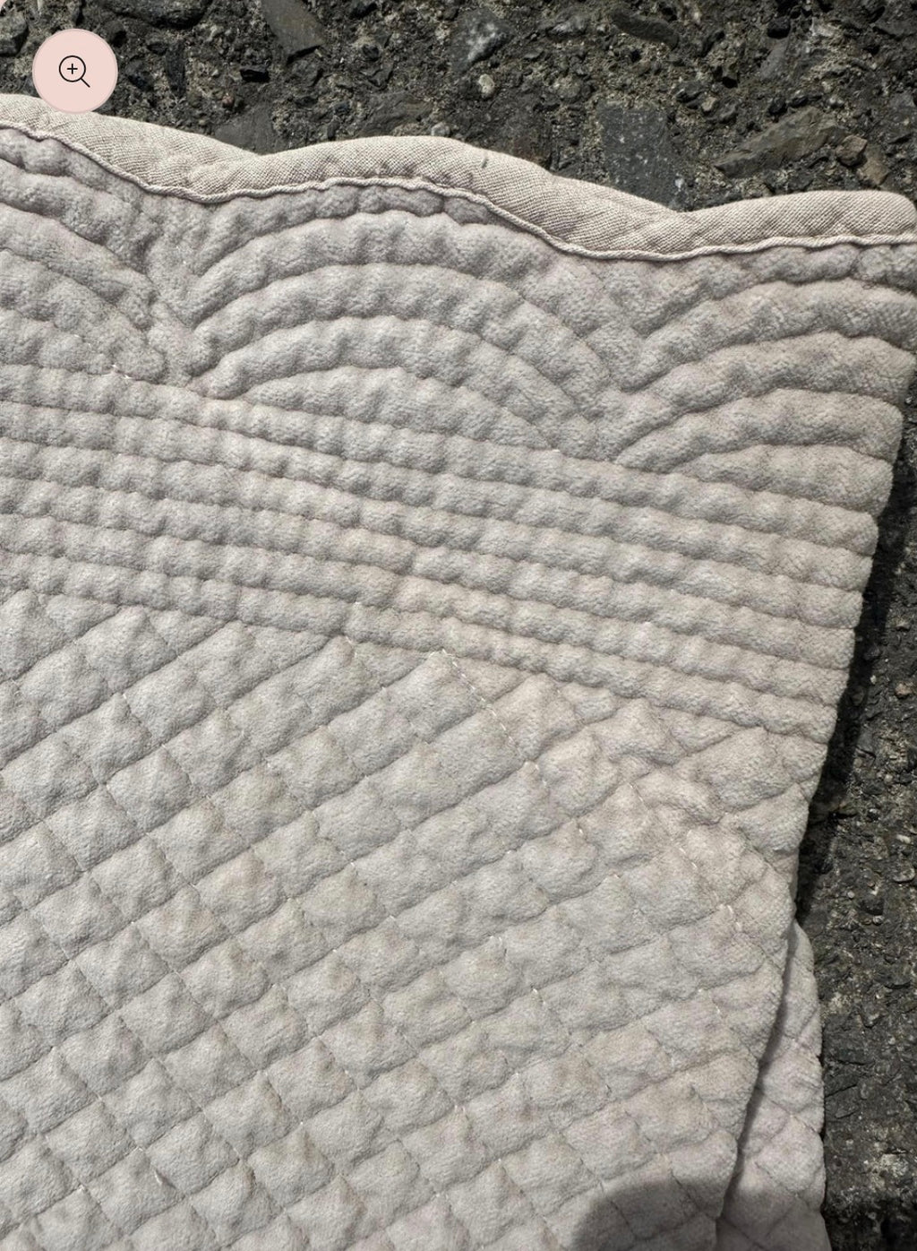 Spisebrikke velur 35x50 cm Grey beige