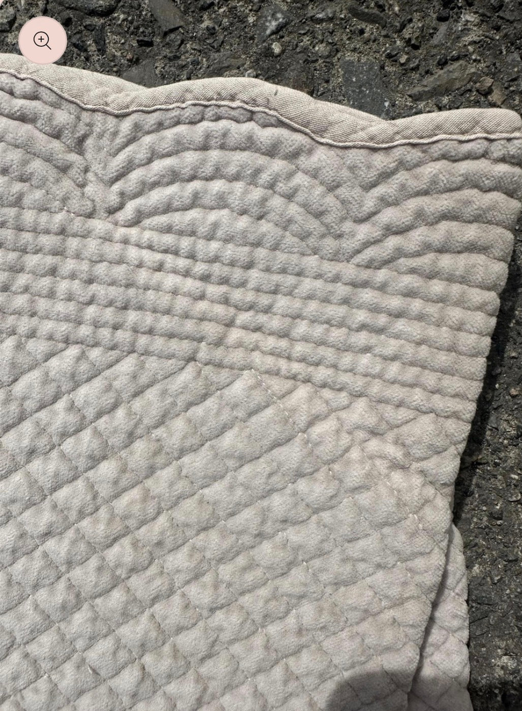 Spisebrikke velur 35x50 cm Grey beige
