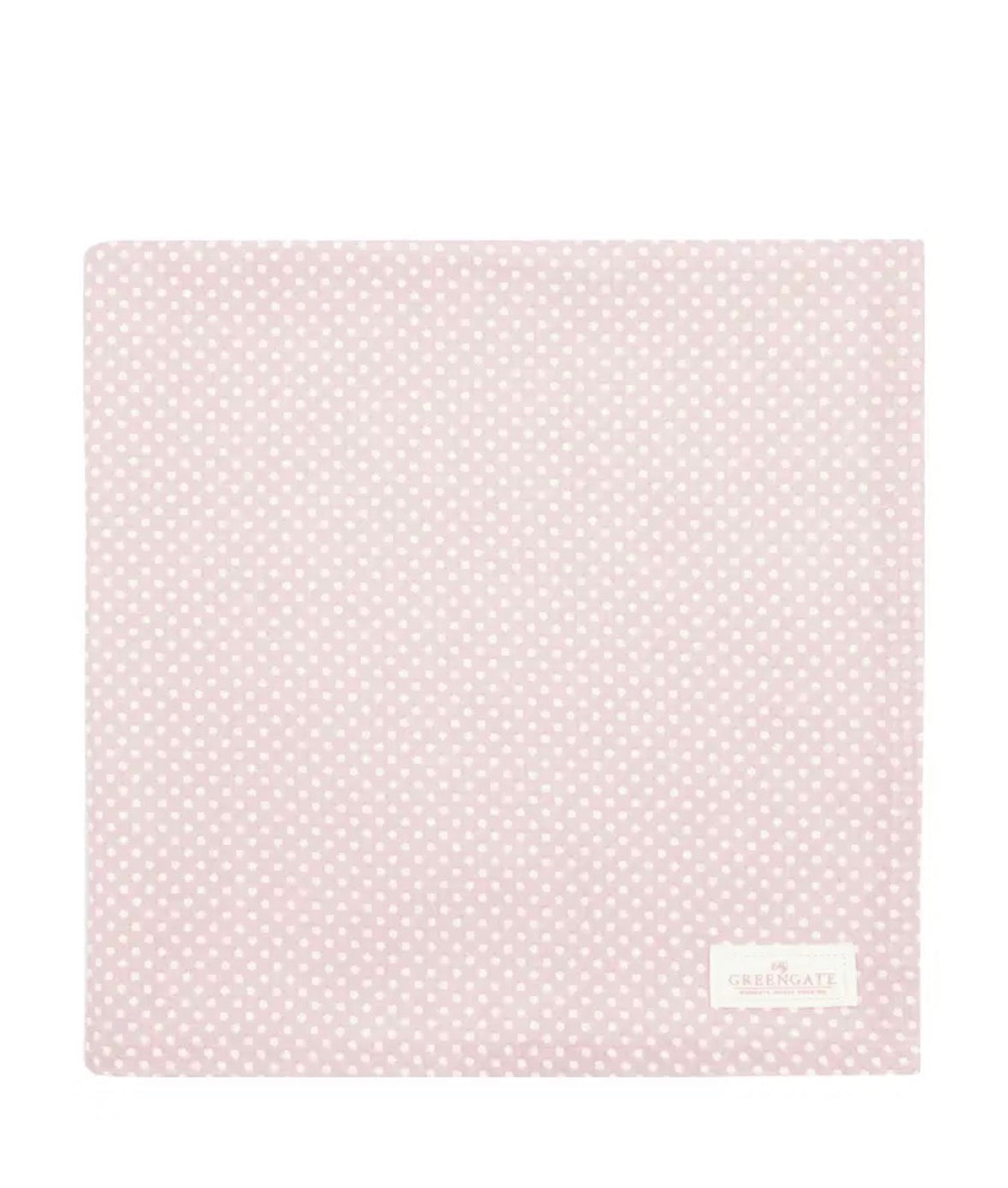 GreenGate Dotty duk 150x150 cm – pale pink bomullsduk