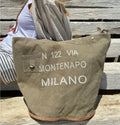 Classic Tote Canvas Bag – Retro RR4, hvit skrift