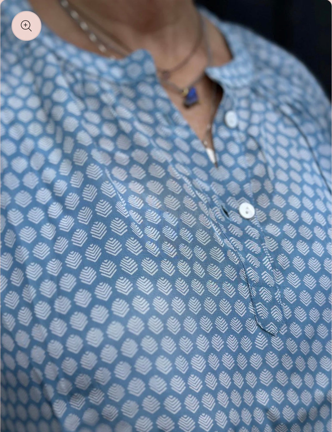 Gry bluse – Sea Blue