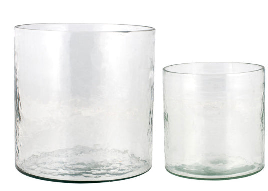 Stor blomstervase i banket glass