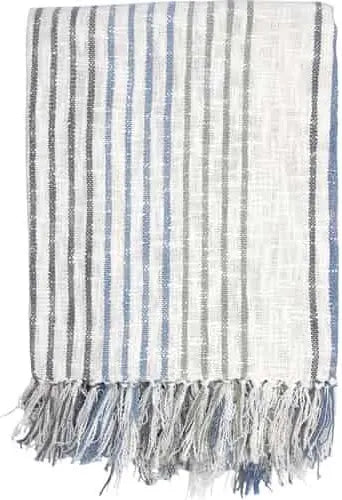 Divia pledd i bomull – lyseblått pledd 130 x 170 cm fra GreenGate