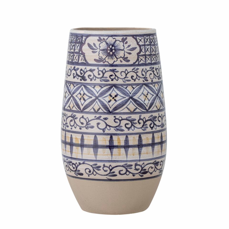 Nadya vase – blå stentøy, H 30,5 cm