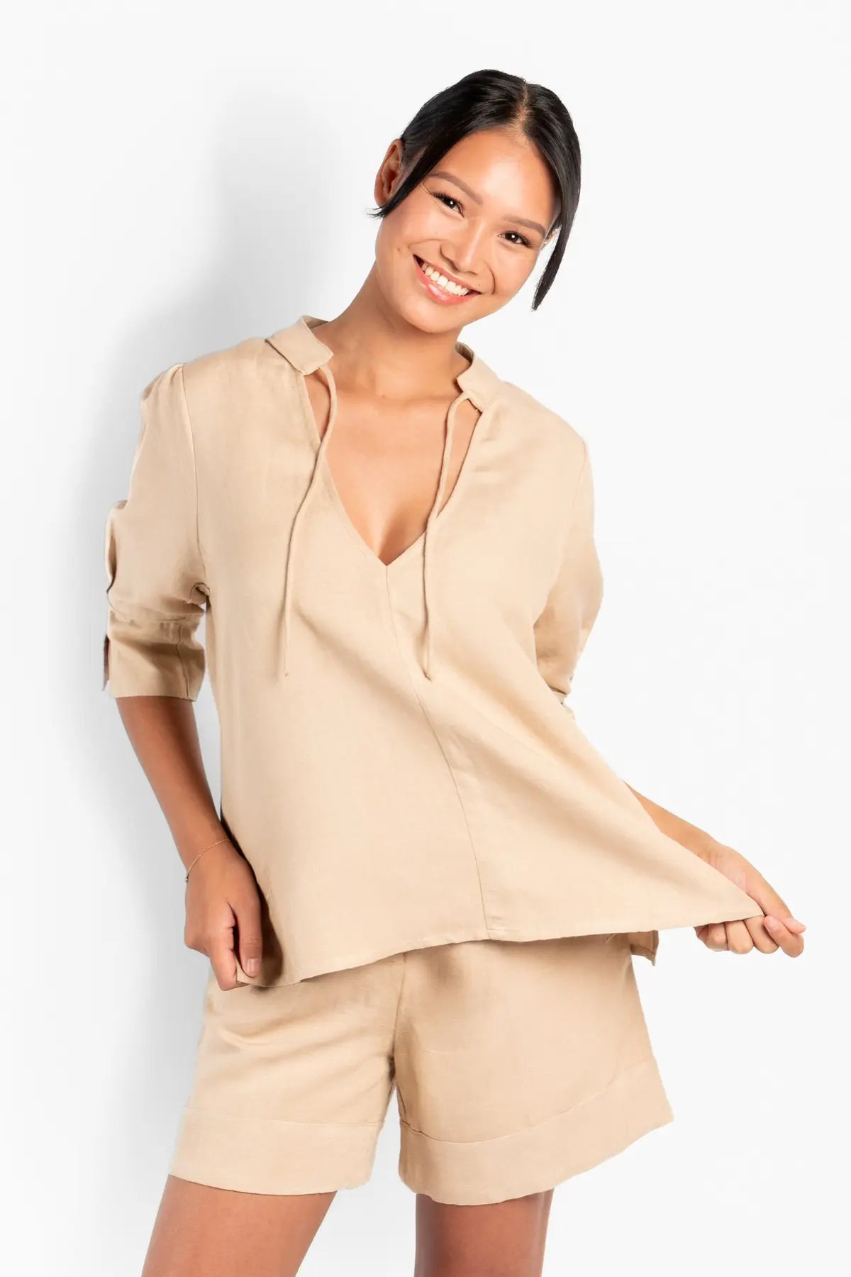 Tilly Bluse – luftig eleganse i naturlige materialer