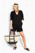Tilly Bluse – luftig eleganse i naturlige materialer sort