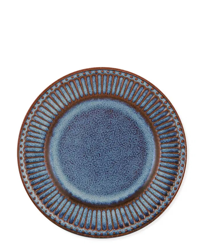 GreenGate Alice Oyster Blue asjett 17,5 cm – klassisk desserttallerken i stentøy