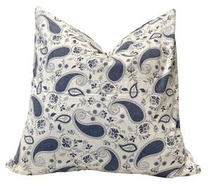 Putetrekk Blue Berle – Mille Moi | 60x60 cm | Silkebehandlet Cotton Panama